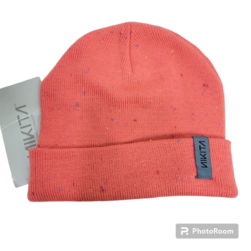 Nikita Tundra Cuffed Knit Beanie Coral Reef Acrylic